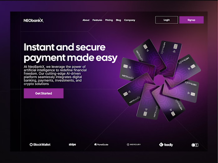 Fintech website design and Framer development