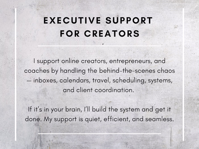 Executive Support for Creators
