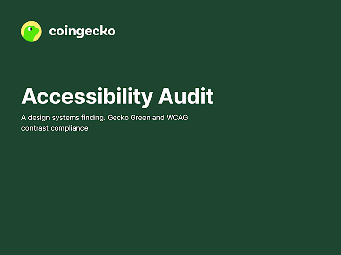 CoinGecko Accessibility Color Contrast Audit