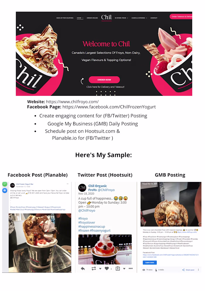 I manage social media platforms