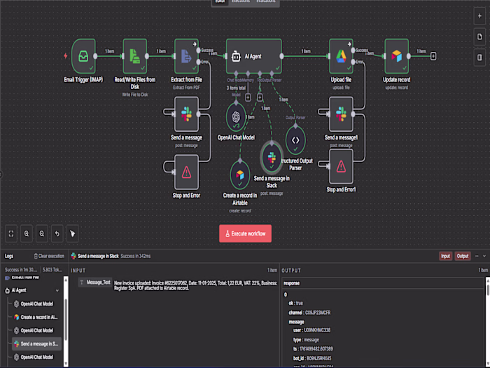 Smart Invoice AI Agent with n8n