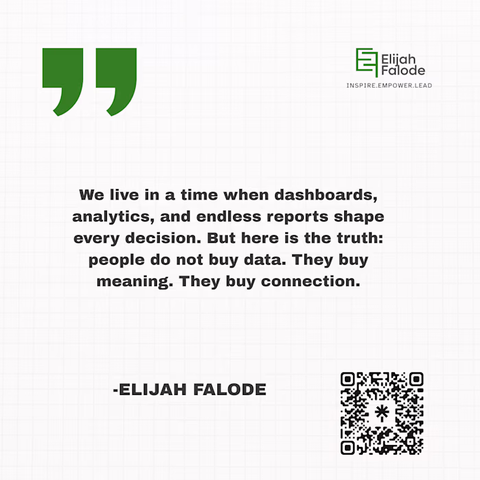 "We live in a time when dashboards, analytics, and endless r...