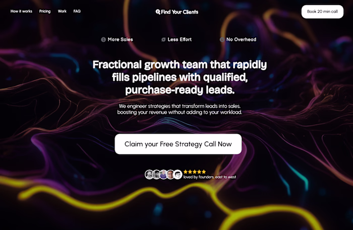 Marketing Agency/Portfolio Landing Page Hero Design - Website