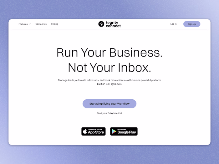 Tegrity Connect Website Design