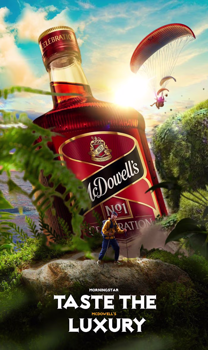 A premium advertising design concept that merges realism wit...