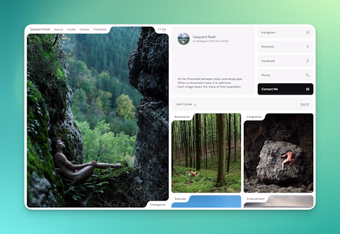 Photographer Gaspard Noel's website