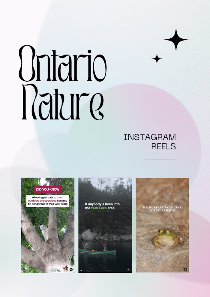 social media content for Ontario Nature