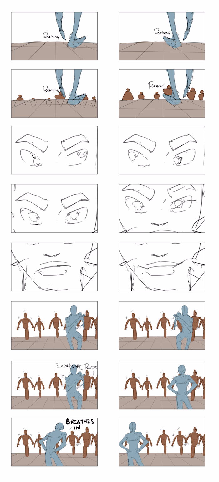 Short film one-page storyboard
