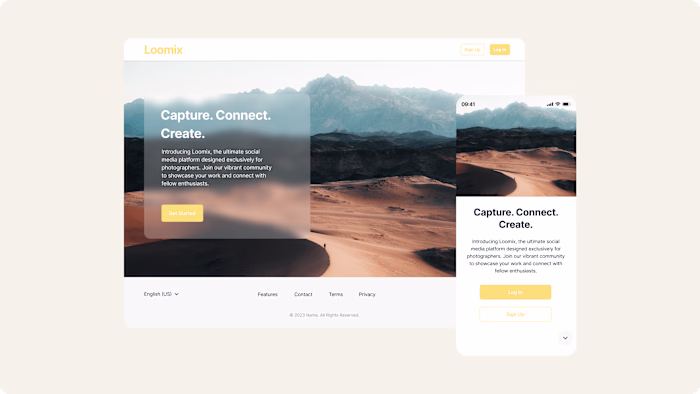 LOOMIX - Account Creation Flow