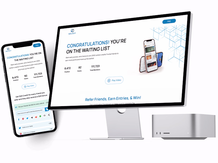 Solaxy Mobile App Landing Page