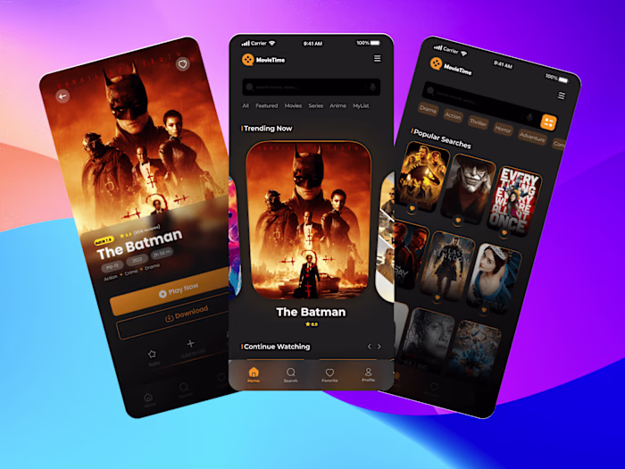 Movie Time UI UX Design