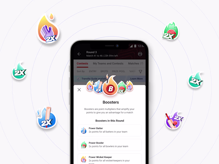 Booster Gamification for fantasy sports