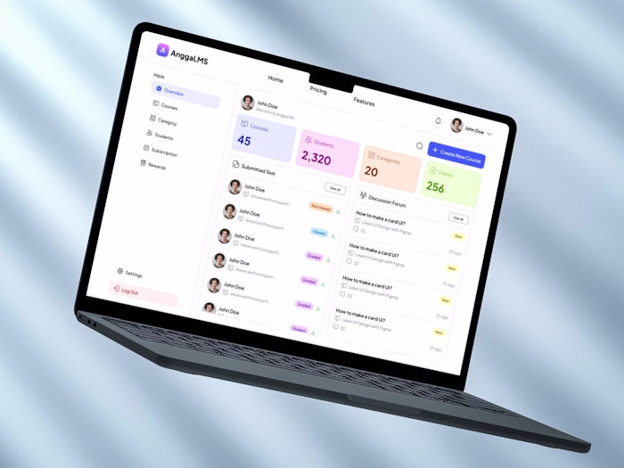 E-learning Dashboard Page