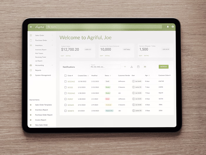 UX/UI Design + Design System for B2B SaaS AgTech Startup