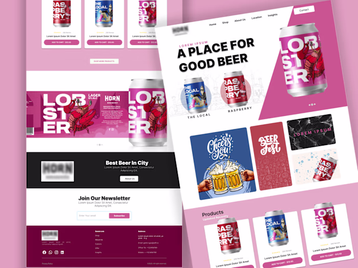 Drink Company Website Design in Figma