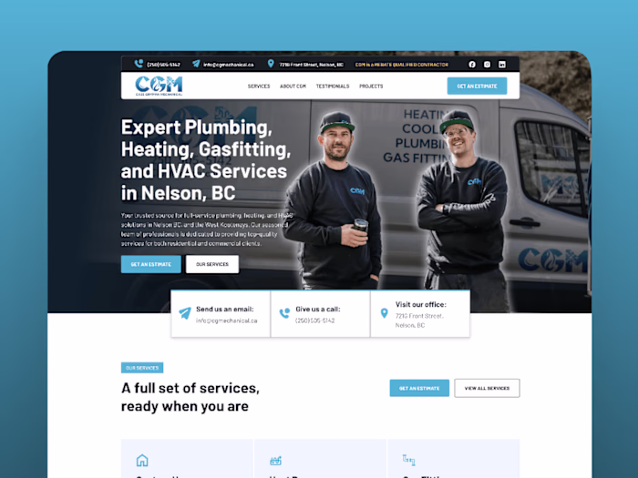Webflow HVAC Service Company - Web Design, Development, SEO