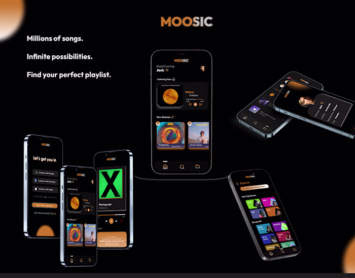MOOSIC | MUSIC PLAYER | UI/UX DESIGN :: Behance