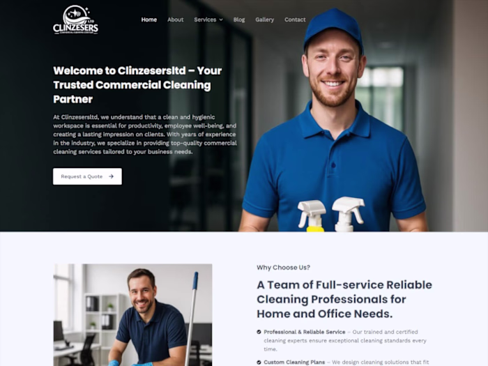 WordPress Website for Commercial Cleaning Company
