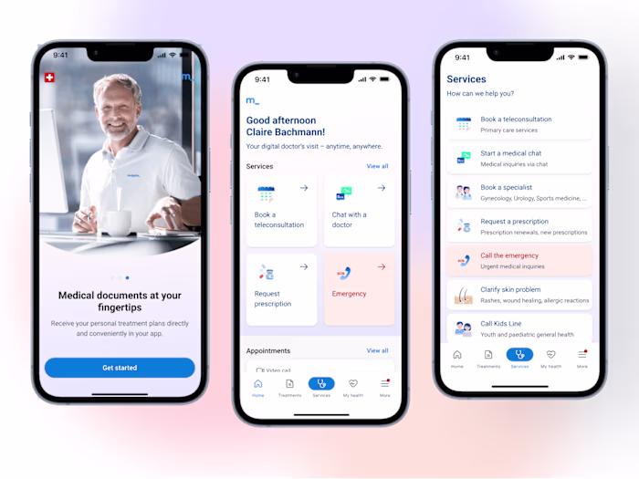 Leading Medgate iOS app redesign