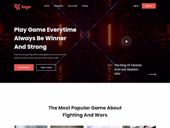 03_Project- Gaming Landing Page