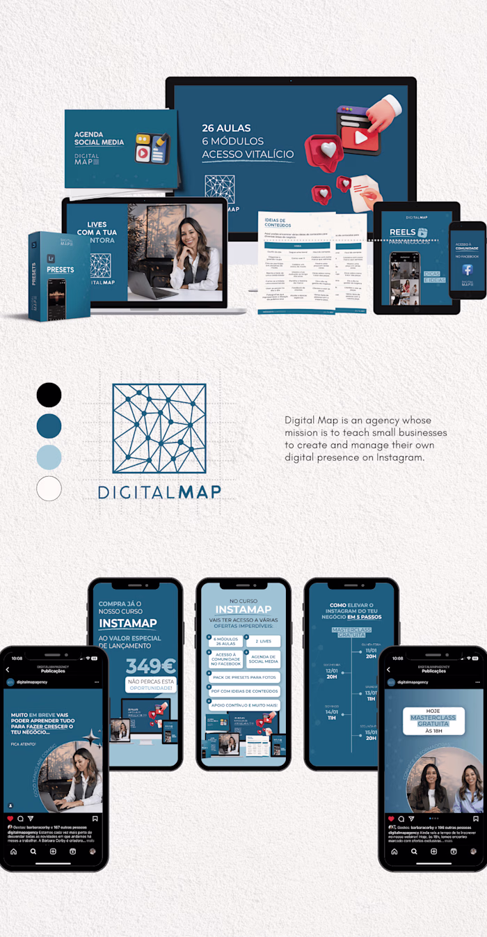 Logo, Social Media & Graphic Design for an agency | Digital Map