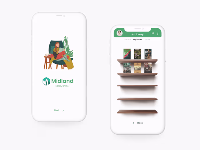 Midland Library Online - A UX case study on Behance