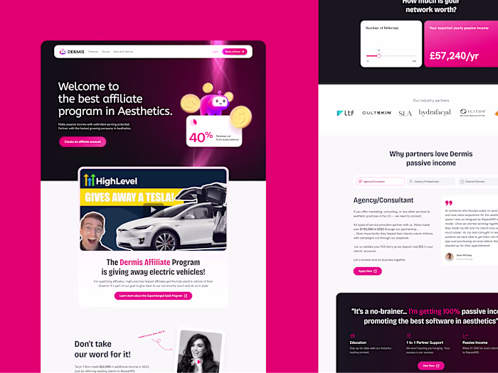 Dermis Webflow Site Development