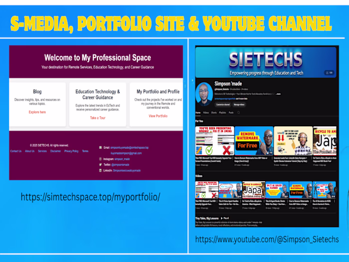 Web Content Creation: Front end development, Video, Social Media