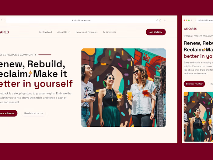 An NGO Hero Section Web Design