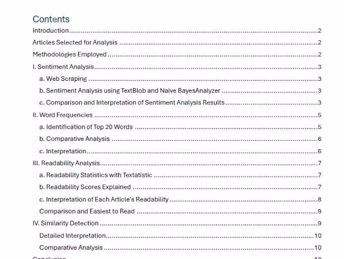 Analysis Report on Three News Articles