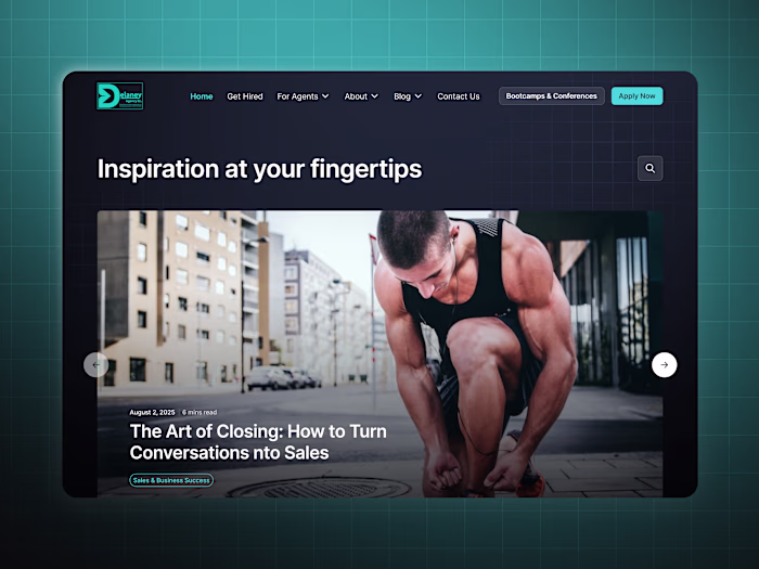 Delaney Agency - Landingpage Design