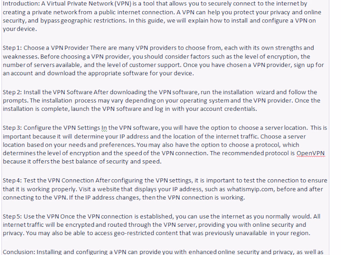 How to Install and Configure a Virtual Private Network (VPN)