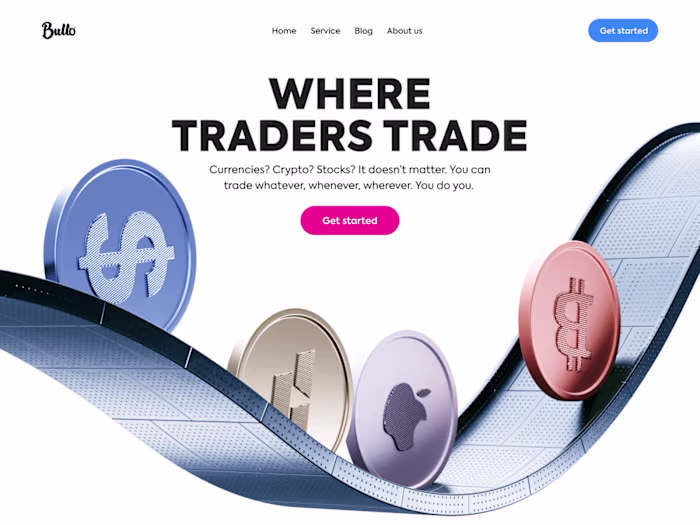 Bullo landing page 3D animation