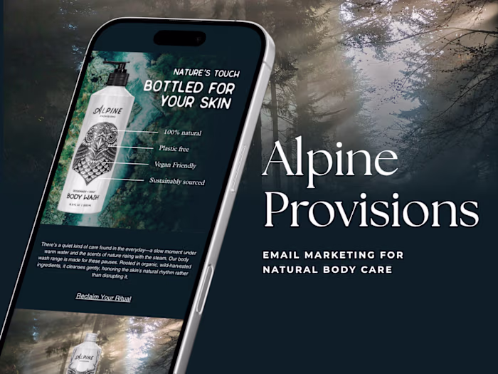 Alpine Provisions email campaign