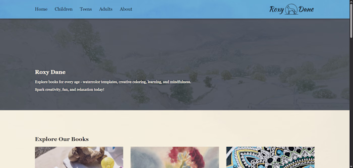 Branded Book Collection Website Design