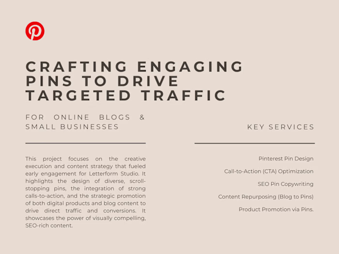 Crafting Engaging Pins to Drive Targeted Traffic & Conversions