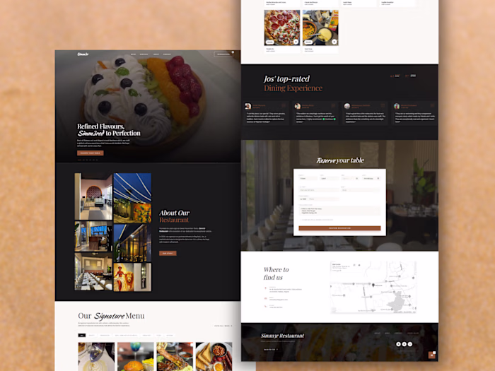 Simm3r Restaurant & Café Website Redesign
