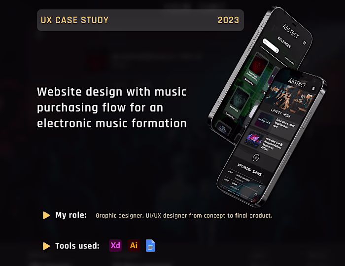 Website with music purchasing flow - UX case study on Behance