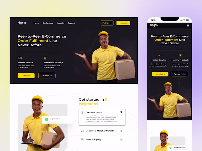 Abaru Landing Page Design
