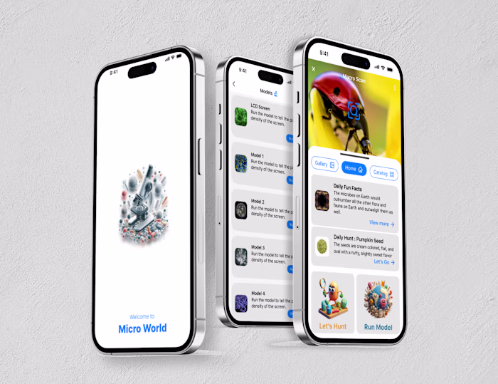 Micro-World Scan App UI Design