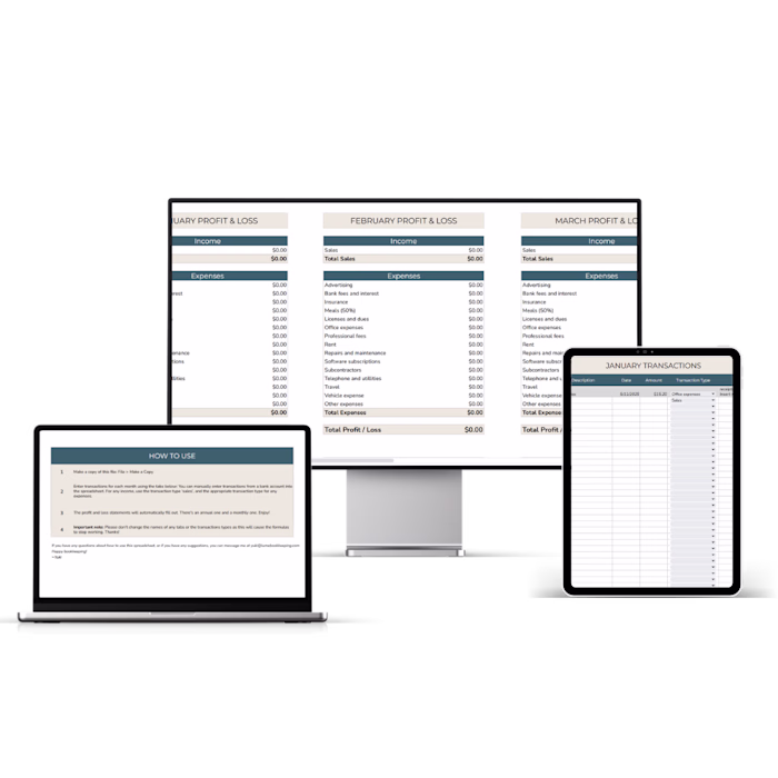 Income and Expense Tracker Spreadsheet Template