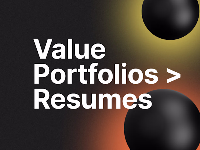 Portfolios > Resumes when Applying to Jobs