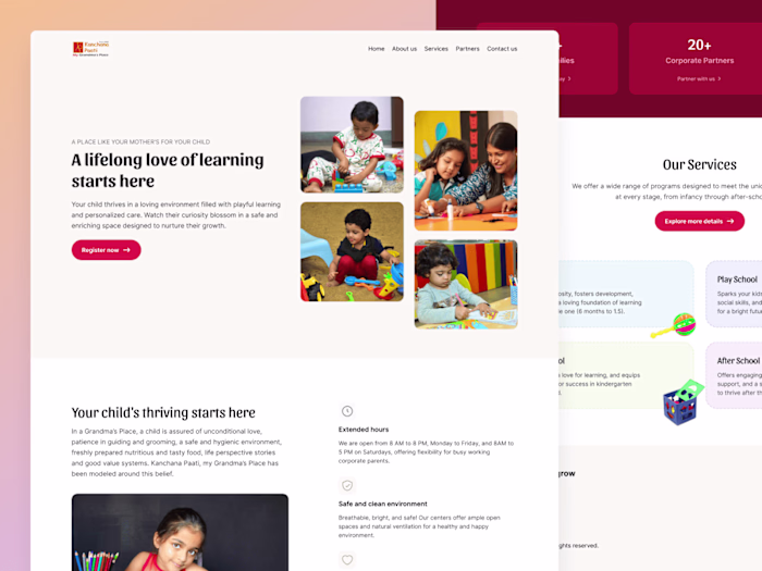 Day Care Website Design & Development (Framer)