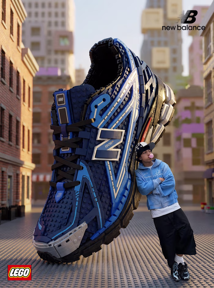 Made an imaginary New Balance x LEGO. Would you wear this? 👀