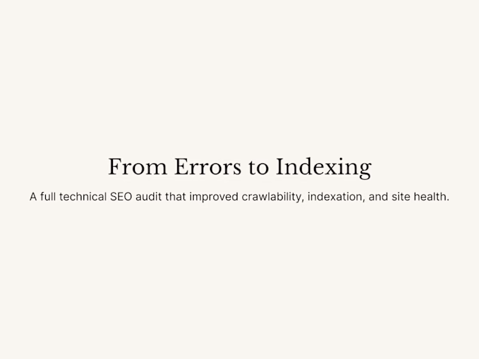 Technical SEO Audit
