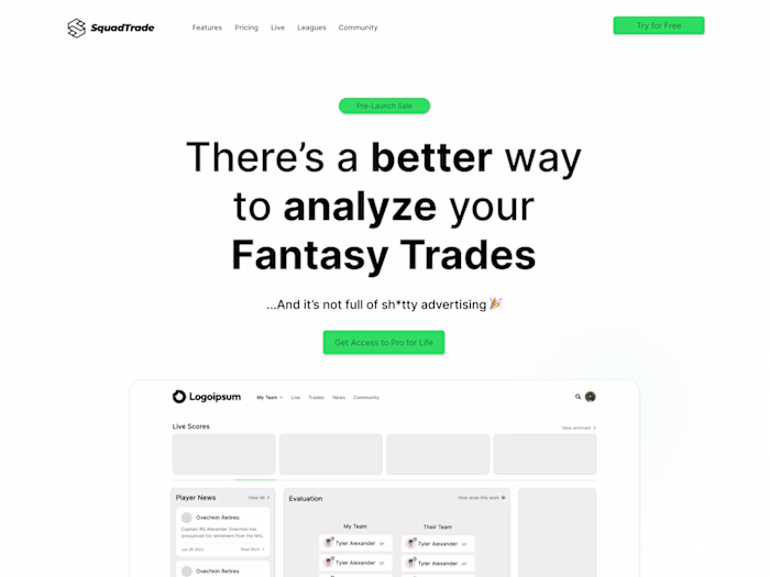 SquadTrade - Product Design & Framer Development
