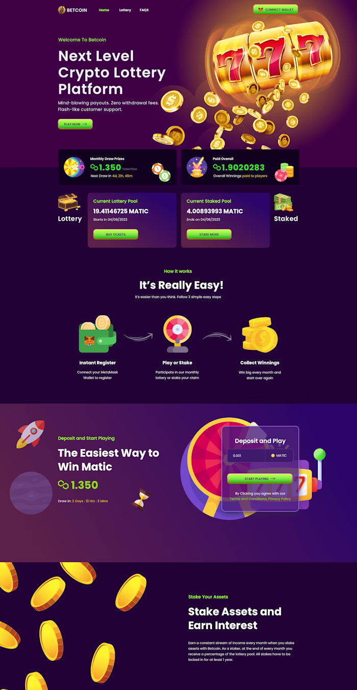 Betcoin - A Crypto Lottery DApp