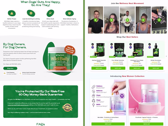 Shopify Wellness Product Store Design & Development