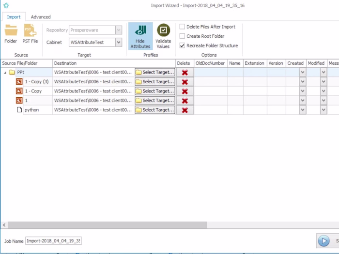 Desktop Import & Export