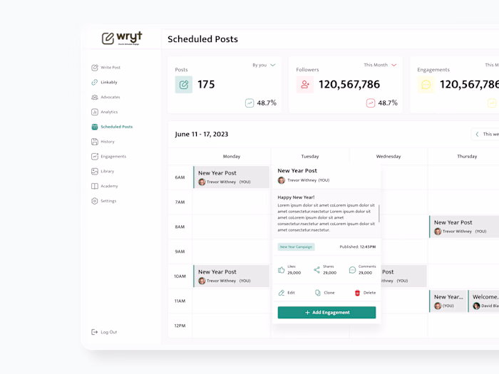 Wryt Post WebApp Redesign